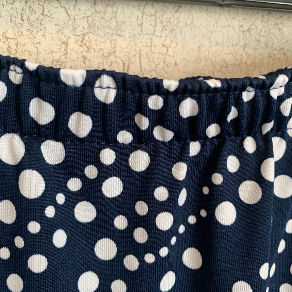 Southern Lady Elegant Navy and White Patterned A-Line Skirt plus 2x NWT - Picture 5 of 11